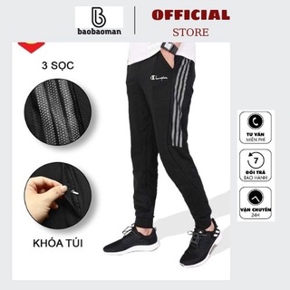 Quần jogger nam thể thao, quần thun nam dài viền 3 sọc lửng phối lưới thời trang siêu đẹp, QD.501 BẢO BẢO