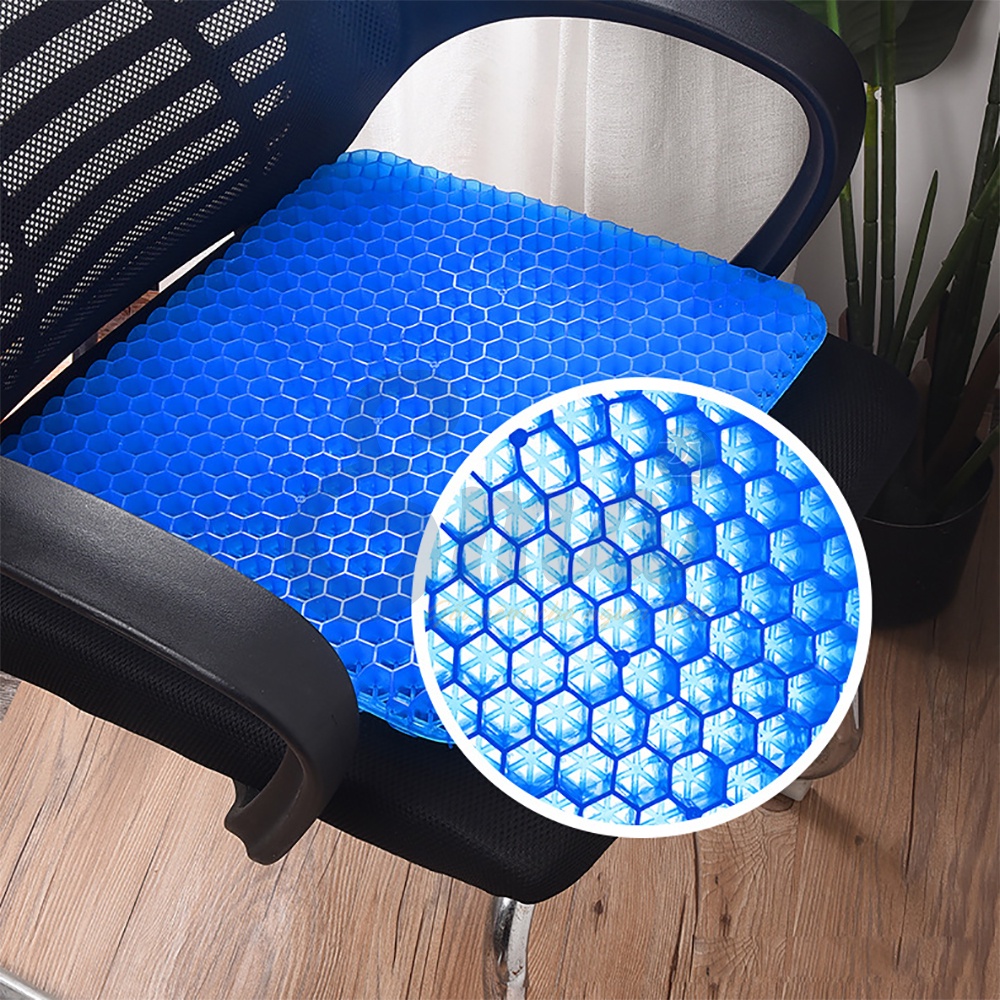 Đệm ngồi silicon 3d thoáng khí tuần hoàn 2 lớp gel tổ ong chống mỏi