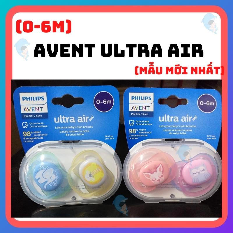 Ti Giả / Ti Ngậm Thông Khí Avent Ultra Air Chỉnh Nha Cho Bé 0-6 Tháng Và 6-18 Tháng Siêu Mềm