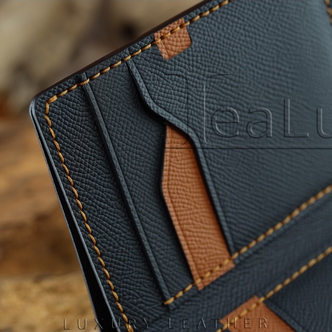 Ví Da Epsom Dáng Đứng Handmade LEALUX Epsom Wallet 3