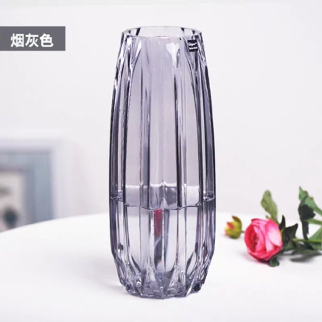 Lọ hoa thuỷ tinh lập thể, bình hoa cao cấp