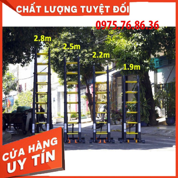 Thang nhôm rút đôi chữ A (2.5M+2.5M) - Sơn tĩnh điện