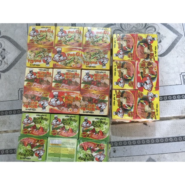 Gia vị phở bò, gà, bún bò huế, riêu cua hộp 4 viên