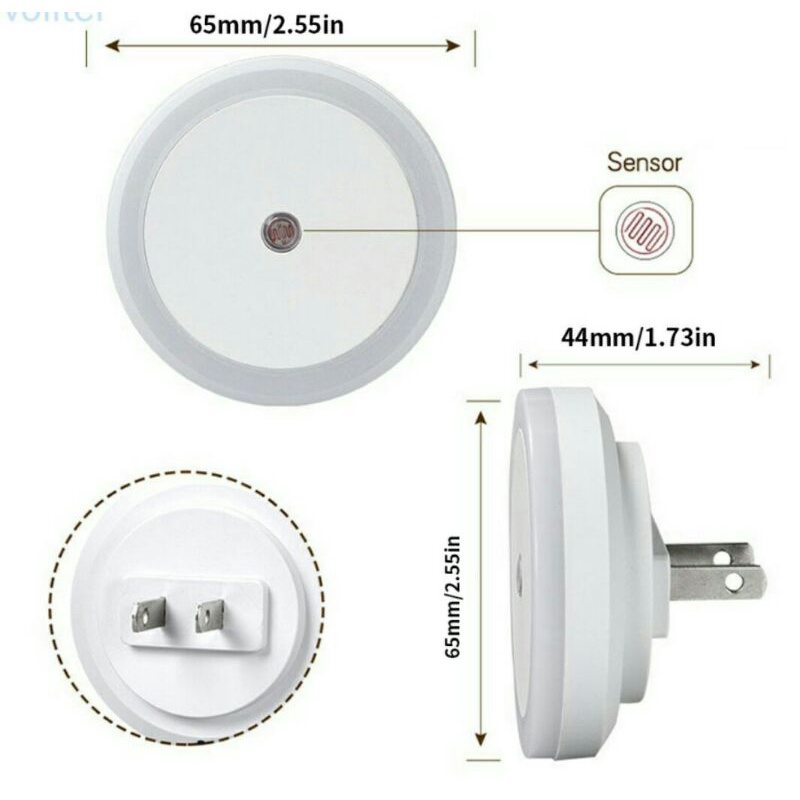 ✅Đèn ngủ led cảm biến ánh sáng 0.5w, đèn Led 4 bóng siêu sáng dán tường