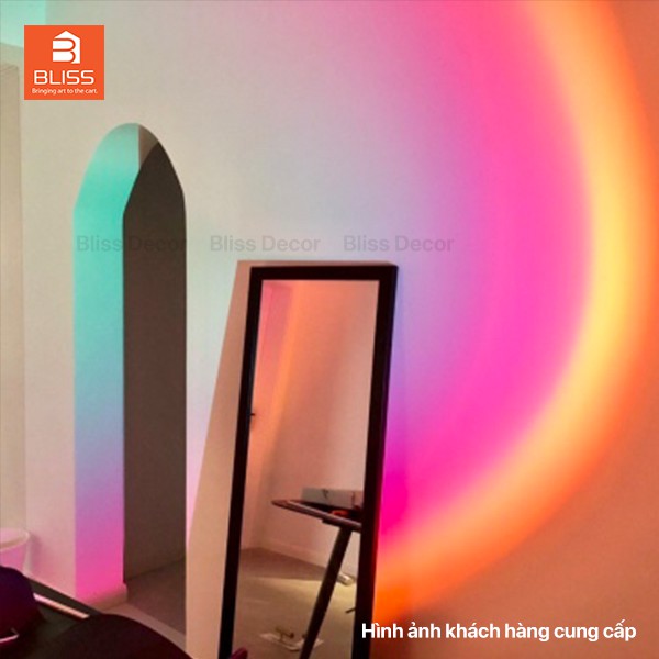Đèn cầu vồng (Rainbow Rosé) 10W siêu sáng, quay video và chụp ảnh Tiktok cực chill | USB 5V