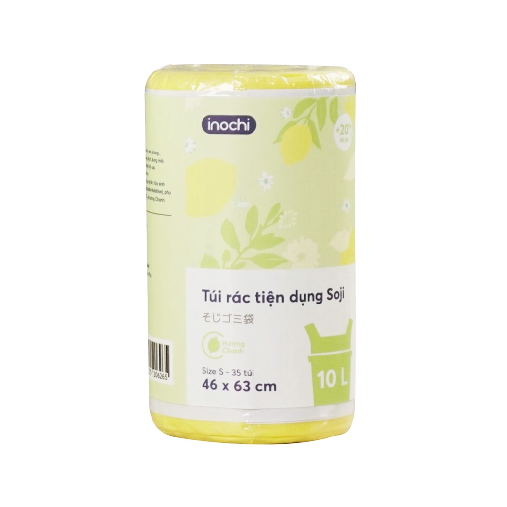 Túi đựng rác hương chanh, lavender loại 25L*28 túi - Chính hãng Inochi