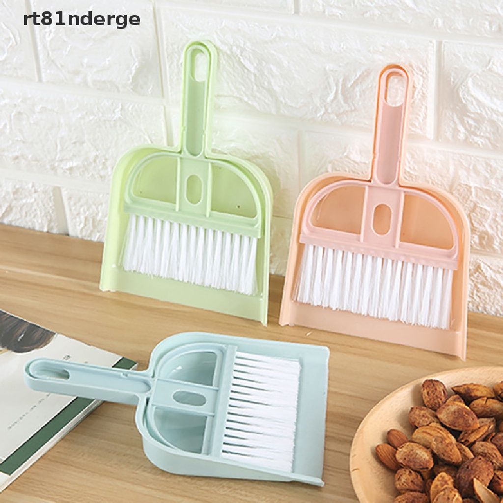 【ge】 Mini Brush Small Broom Dustpans Set Desktop Sweeper Garbage Cleaning Shovel .