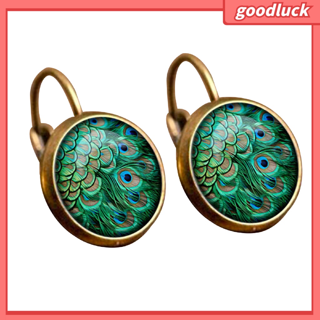 Đôi Bông Tai Hình Đuôi Công Đính Đá Thời Trang Cho Nữ