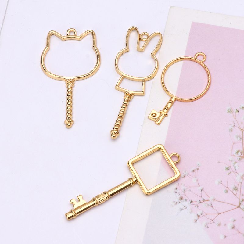 Set 5 Mặt Dây Chuyền Resin DIY Dạng Hở Hở