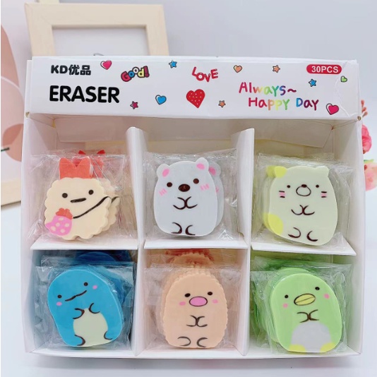 Tẩy sumikko thức ăn dáng dẹt T89 gôm cute tẩy dễ thương