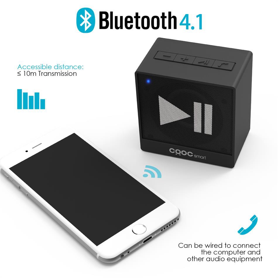 [Mã ELHACE giảm 4% đơn 300K] Loa Bluetooth v4.1 siêu bass chính hãng CRDC S107 5W