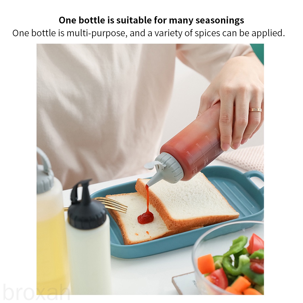 Bình Nhựa Đựng Nước Sốt / Mật Ong / Dầu Ăn Có Nắp Đậy Tiện Dụng Cho Nhà Bếp