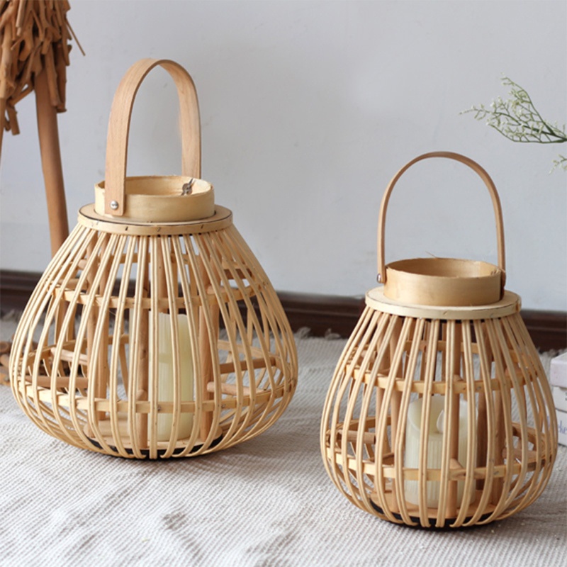Lồng Đèn Treo Trang Trí Bằng Tre Đan Độc Đáo