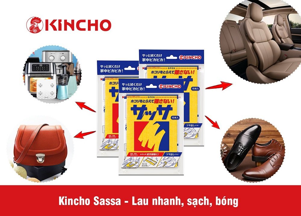 Tấm Lau Đa Năng Kincho Sassa (15 Tờ/Gói)