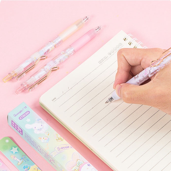 Blindbox - Bút mực đen Sanrio Characters Ngòi 0,5mm Thanh cài kim loại