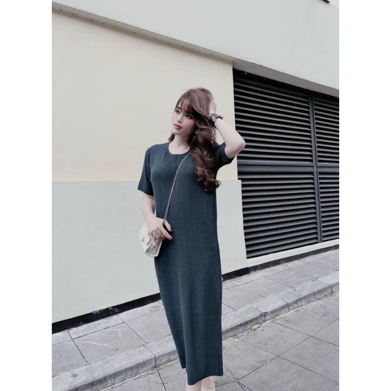 Váy len đũa suông ngắn tay hàng QCL1