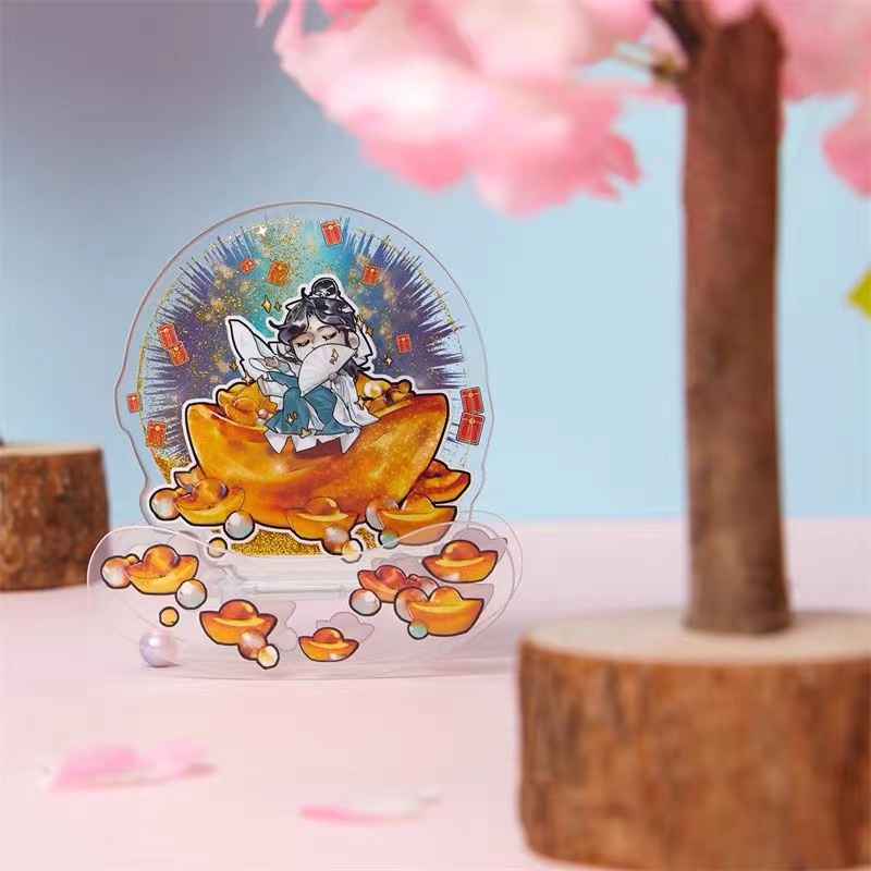 Standee bập bênh Thần Tài lưu sa lấp lánh Thiên Quan Tứ Phúc hàng chính hãng Chaodian