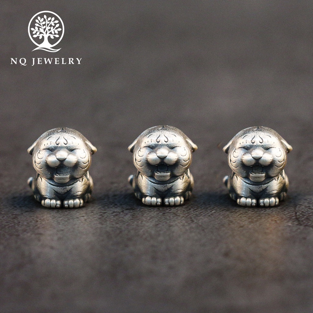 Charm bạc hình hổ xỏ ngang - NQ Jewelry