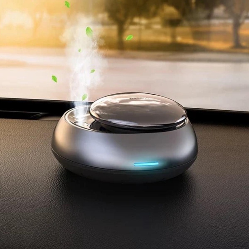 Bộ Lọc Không Khí Xe Hơi Khuếch Tán Hương Nước Hoa, pin 700mAh, Type C 5V, đèn led, kèm 2 chai tinh dầu- LVC018