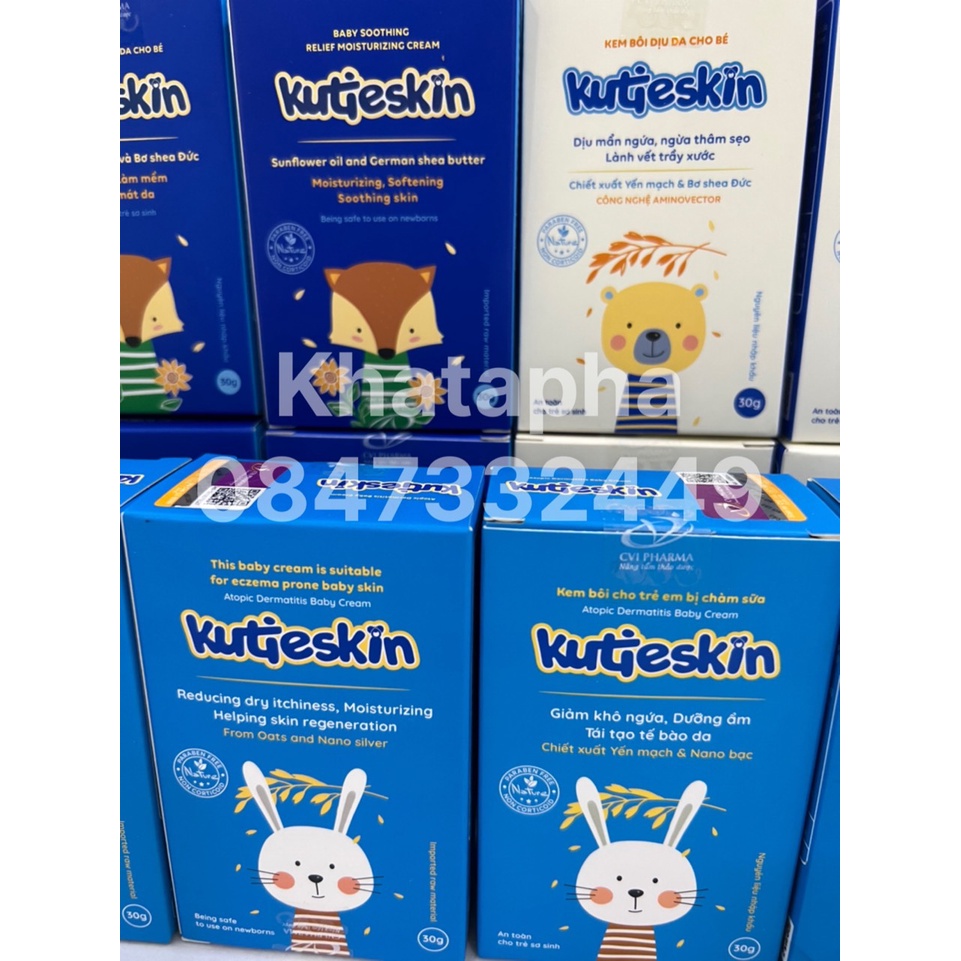 Kutieskin 30gr giành cho da em bé bị chàm , lác sữa
