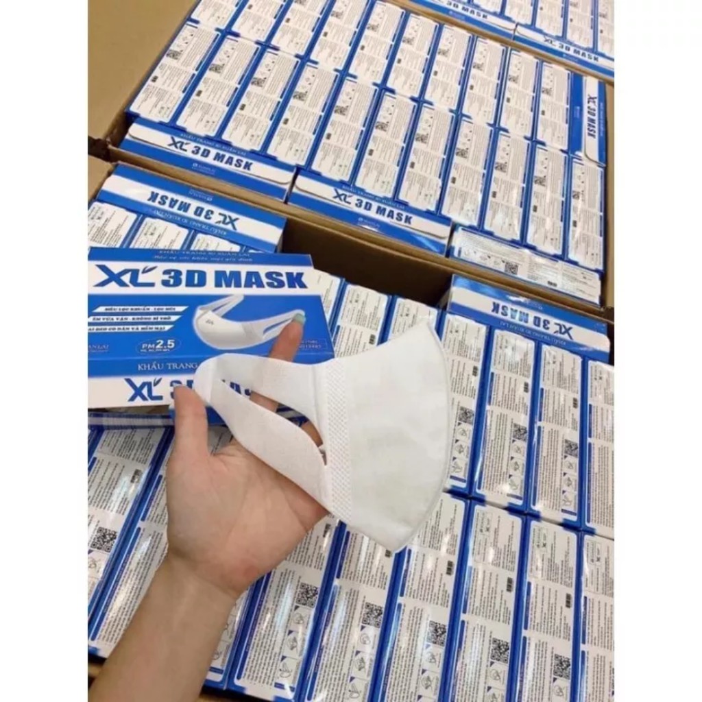 50 cái . khẩu trang 3D Mask xuân Lai (Chính Hãng) quai deo dẻo , khẩu trang y tế.
