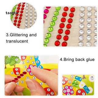 Set 4 tranh khảm dán đá pha lê DIY giáo dục trẻ em
