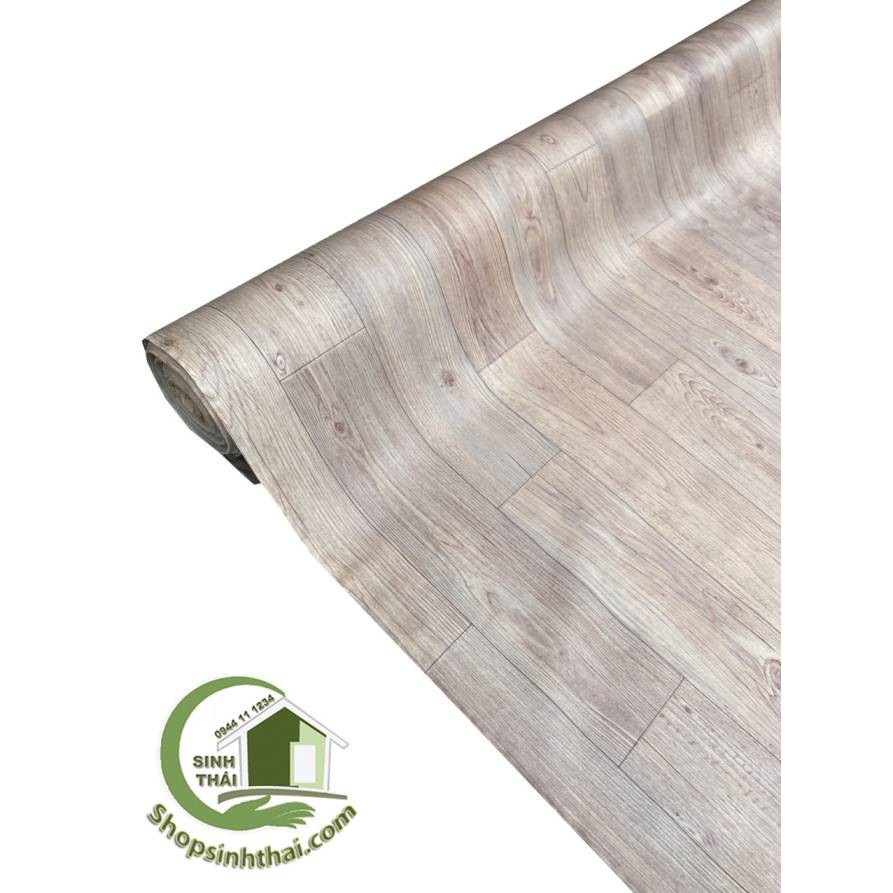 Thảm simili lót trải sàn giả gỗ màu hồng ruốc - thảm nhựa pvc vân nhám mờ - 1m² - khổ 1m