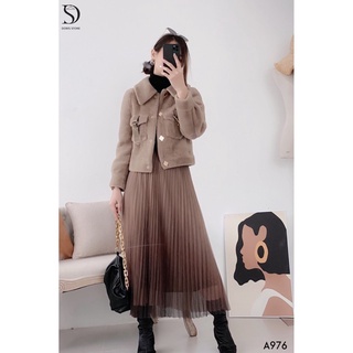 Chân váy dập ly 2 màu siêu xinh