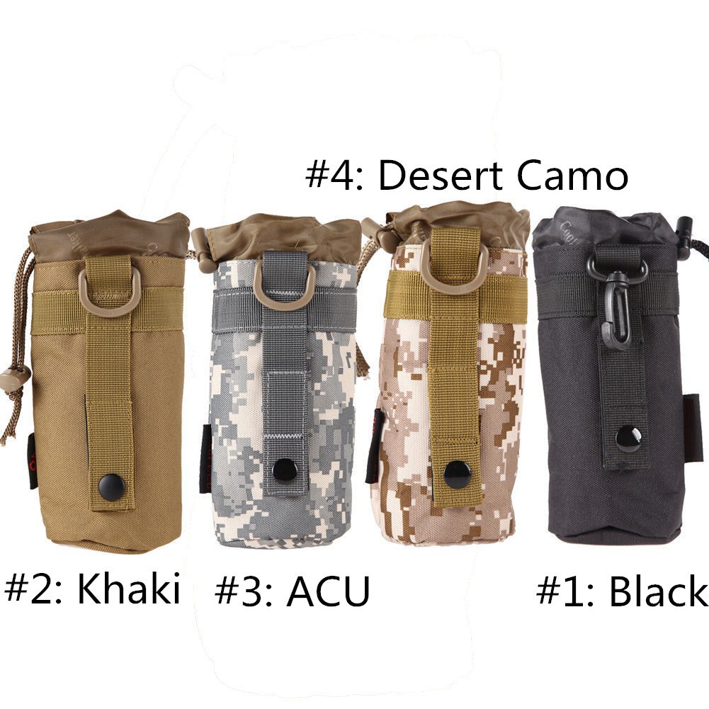 Outdoor Tactical Gear Military Molle System Water Bottle Bag Kettle Pouch Holder