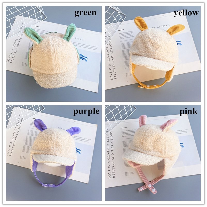 Mũ Tai Thỏ Giữ Ấm Đáng Yêu Cho Bé