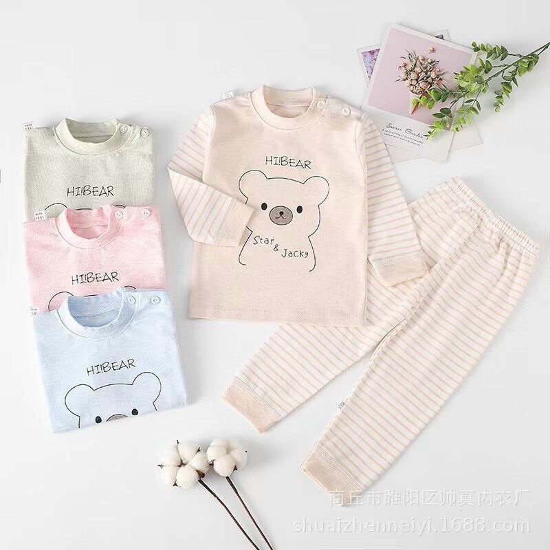 [Mã SKAMLTSM9 giảm 10% đơn 99K] Bộ nỉ cotton thái đẹp cho béBộ cotton dài tay cho bé