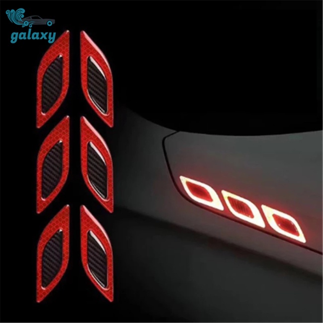 Galaxy Bộ 6 Miếng Dán Phản Quang Cảnh Báo An Toàn Chống Trầy Cho Xe Hơi