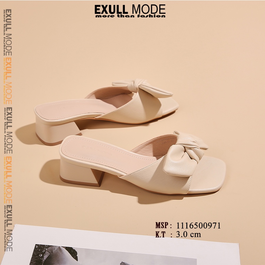 Sandals Nữ -Exull Mode kiểu dáng cao gót cao 3p chất liệu cao cấp kiểu dánh thắt nơ nữ tính 11165009