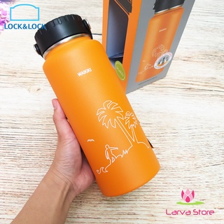 Bình giữ nhiệt Lock&Lock bằng thép không gỉ Riga Tumbler (Waikiki) 897ml - màu Cam - LHC4160ORG - Larva Store