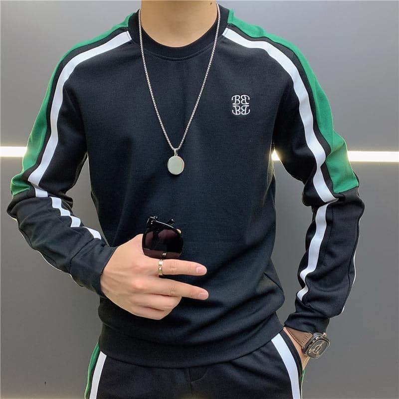 Bộ Thể Thao Nam Thu Đông Phối Màu Đen Xanh Siêu Đẹp,Hàng Xuất Khẩu Cao Cấp, Siêu Mịn Co Giãn 4 Chiều,Trẻ Trung Năng Động