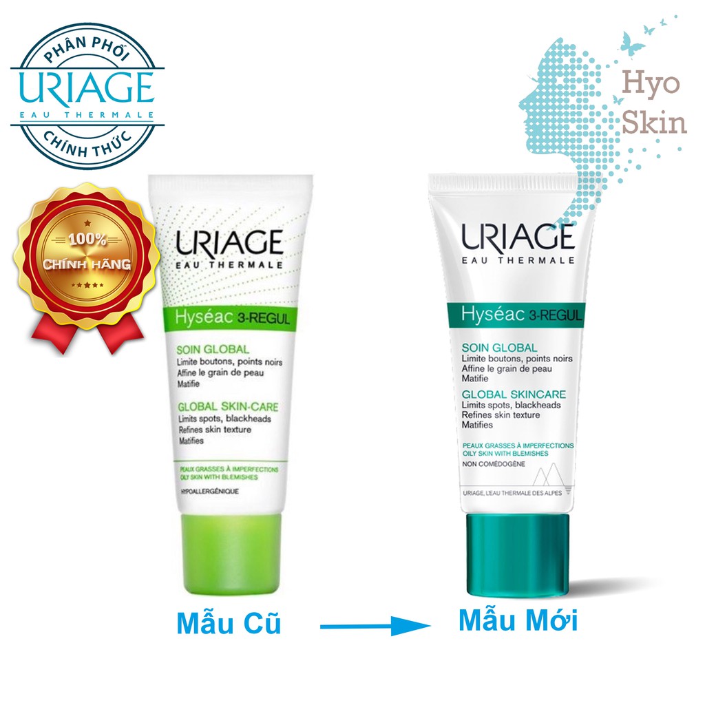 [CHÍNH HÃNG] Kem Ngăn Ngừa Mụn Trứng Cá Hỗn Hợp URIAGE HYSEAC 3-REGUL SOIN GLOBAL 40ml