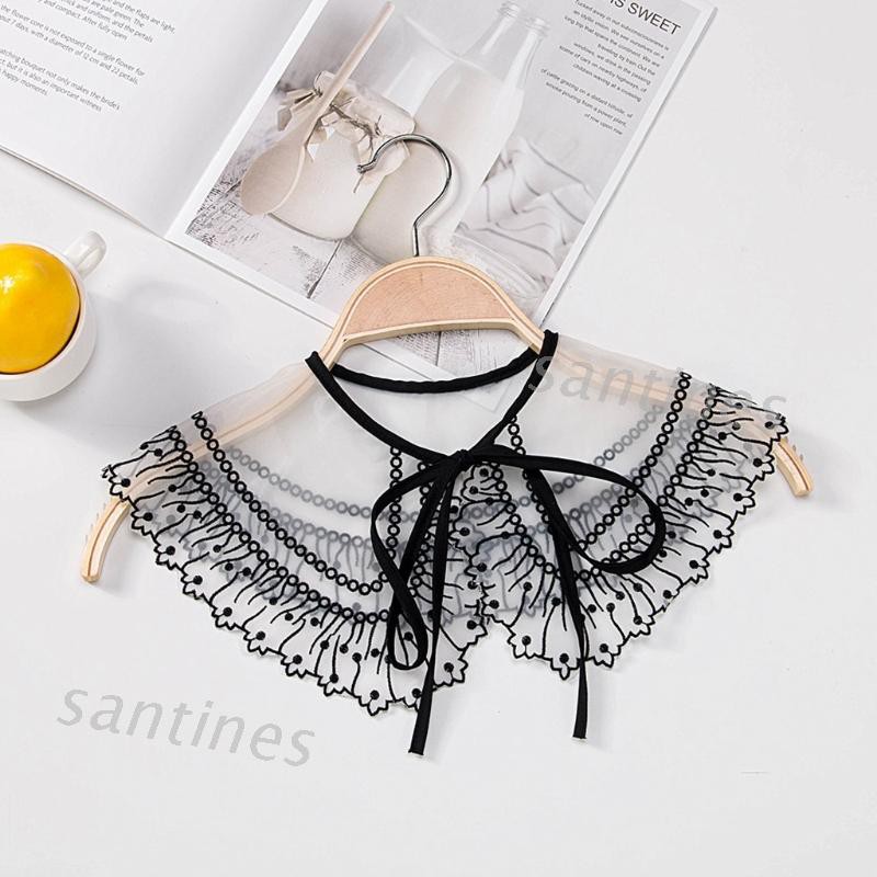 Cổ Áo Rời Phối Ren Thời Trang Cho Nữ