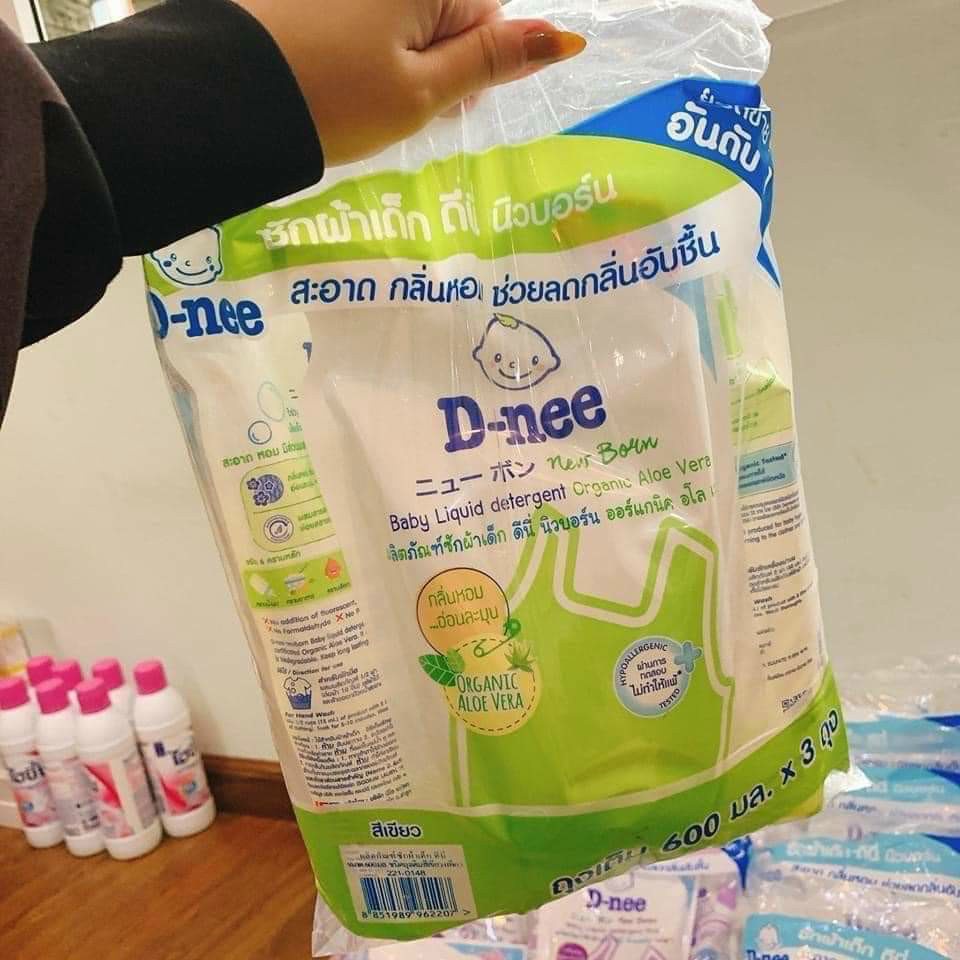 (Túi to 1,4L) Nước giặt xả quần áo Dnee 2in1 nội địa Thái Lan - Hương Thơm Bền Lâu - An Toàn Cho Trẻ Sơ Sinh
