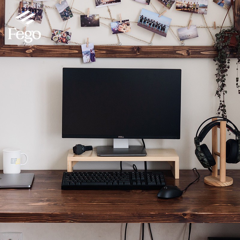 Kệ gỗ để màn hình máy tính, laptop ..Gỗ tự nhiên cao cấpCHẮC CHẮN- SIÊU BỀN....