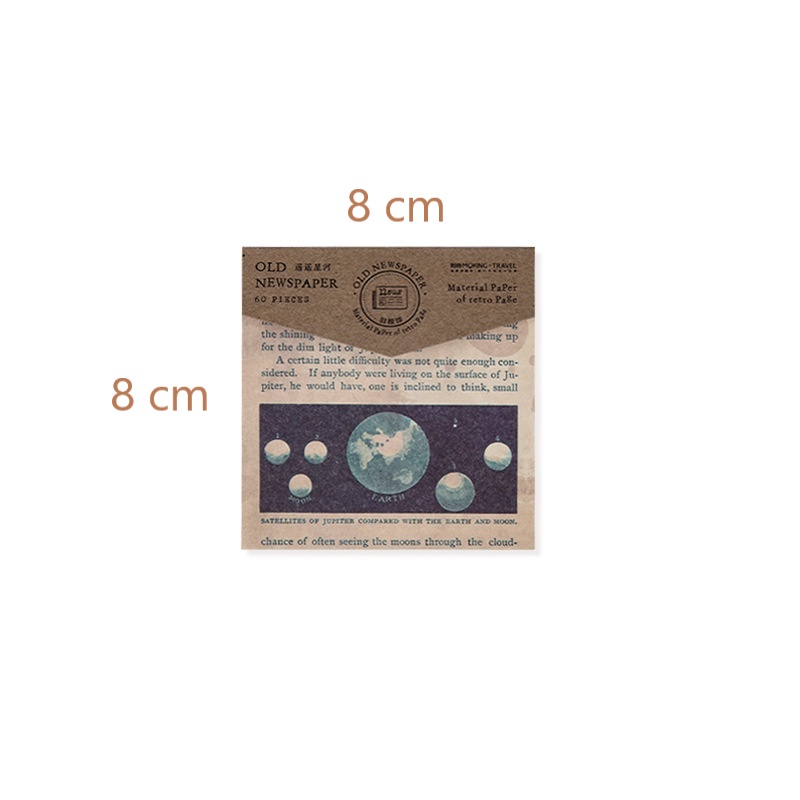 Giấy nền trang trí vintage retro 60 tờ HD87-K81 trang trí DIY Crafts, Scrapbook, Journal, Diary, Planner, Wal Seal Ect