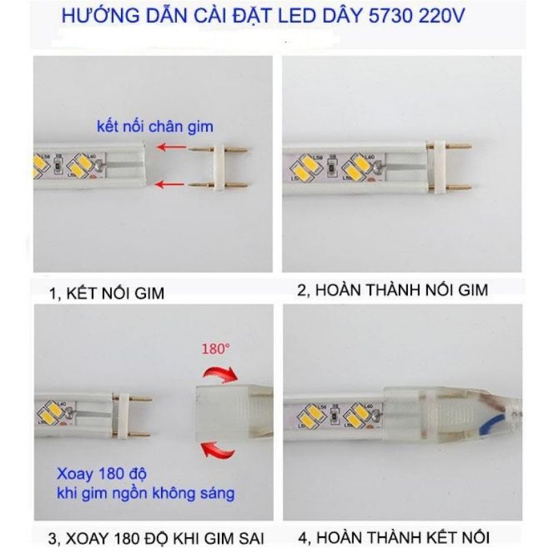 Đèn led dây đôi, đèn led trang trí, ống nhựa 220V, mua 10m trở lên tặng nguồn