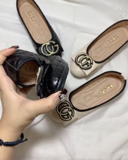 Giày búp bê trần trám đế dẻo