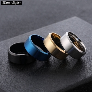 Nhẫn Thép Không Gỉ 8mm Đơn Giản Thời Trang #5040
