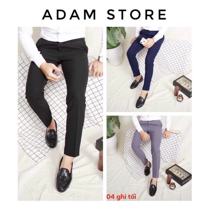 ADAM STORE - Quần Âu Nam Vải Trượt Vinteck Ống Côn Kiểu Dáng Hàn Quốc