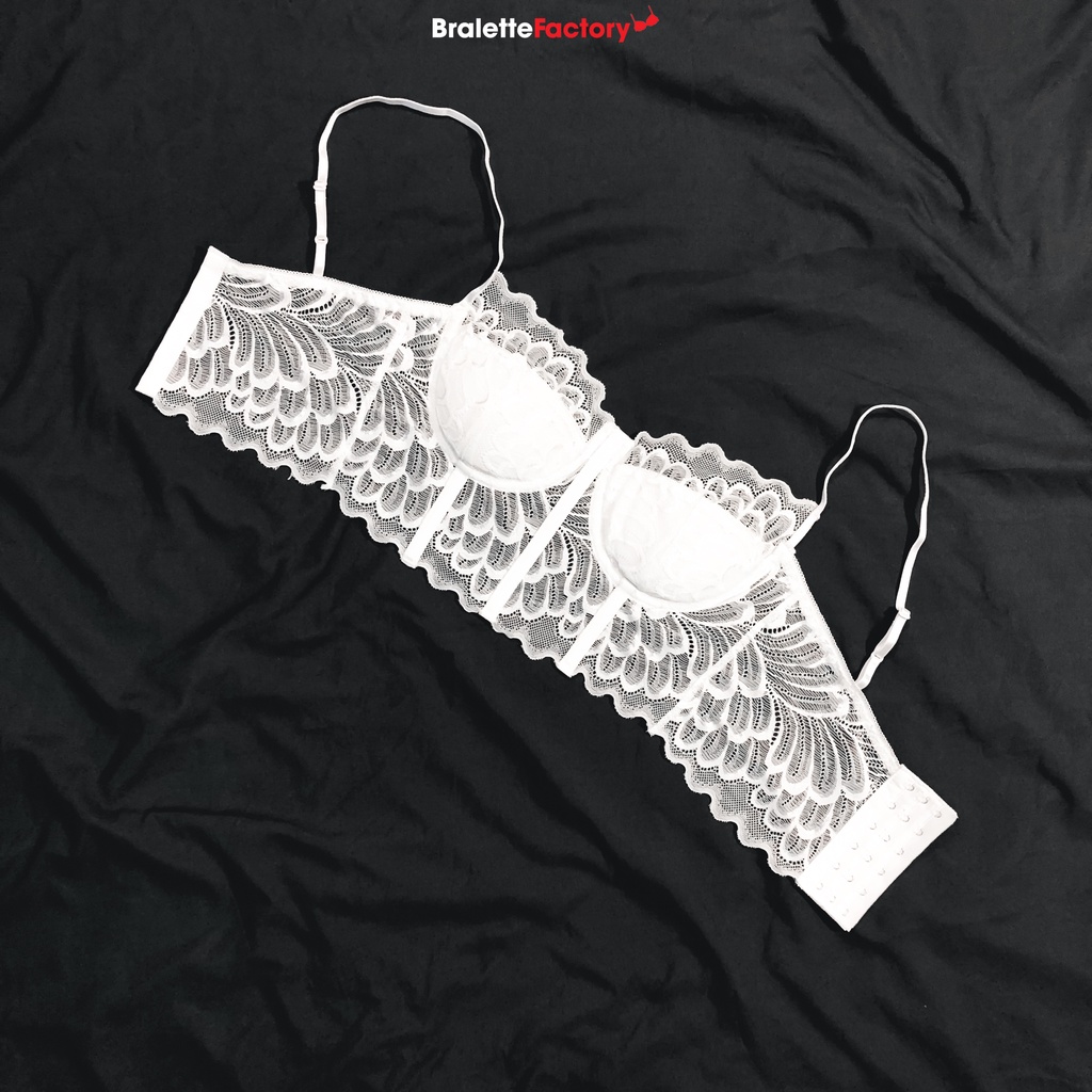 [Tặng mã 30k] Áo lót ren croptop trắng, áo ngực croptop, áo lót đẹp mặc đi chơi, có gọng, mút lót [mẫu N31] | BigBuy360 - bigbuy360.vn