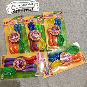 Set 02 bộ muỗng nĩa ăn dặm Nuby cho bé