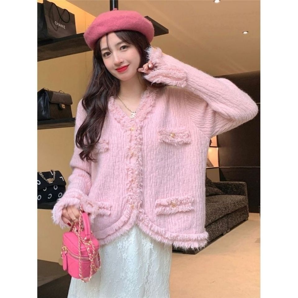 Jiashucheng Áo Khoác Cardigan Cao Cấp Thiết Kế Ngọt Ngào Thời Trang Mùa Xuân Phong Cách Mới Cho Nữ