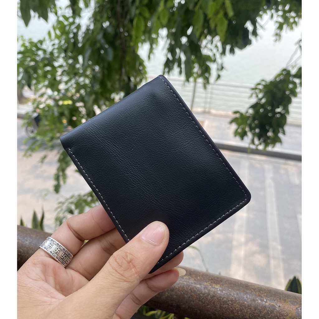 Ví Mini Nam Ngang Da Bò Vicobi M6, Bóp nhỏ gọn bỏ túi đựng thẻ Name Card ATM, GPLX cà vẹt bằng lái Mới, Made in VietNam