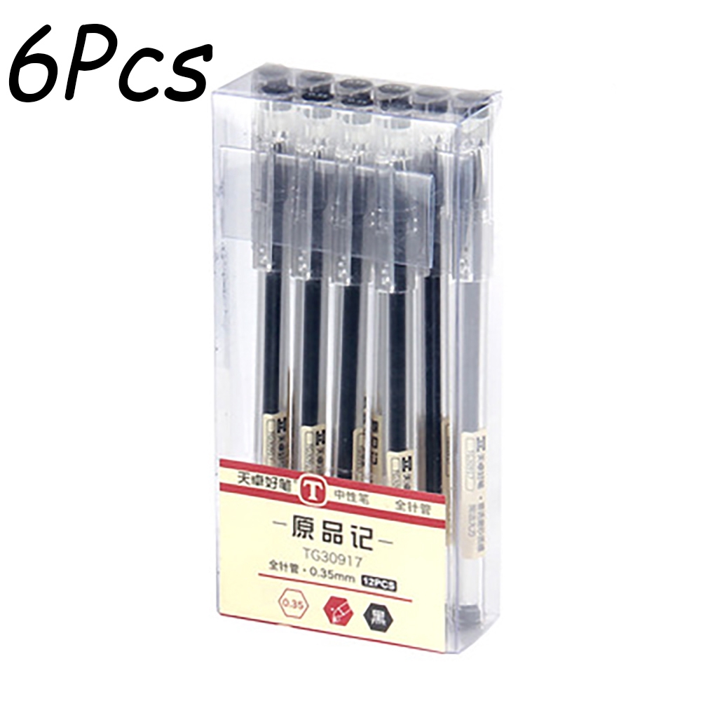 Bộ 6 Ruột Bút Mực Đen Kiểu MUJI Sáng Tạo