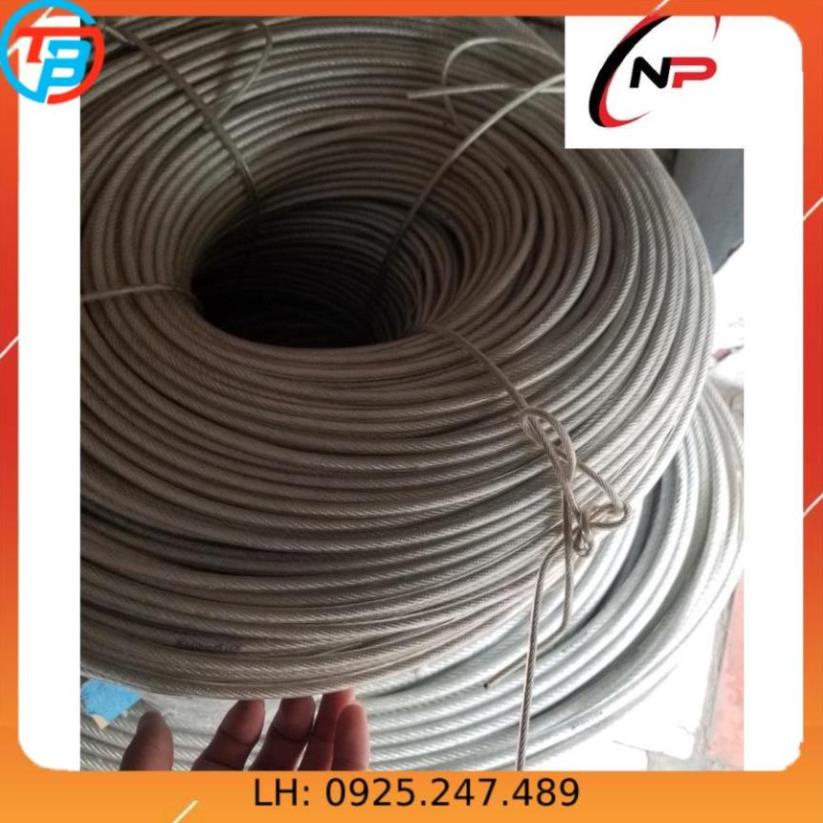 50 Mét cáp bọc nhựa 6mm.chịu lực tốt,chống rỉ sét...kimkhinhatphat